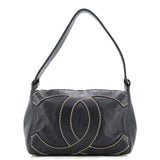 CC Stitch Shoulder Bag Leather Small