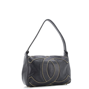 CC Stitch Shoulder Bag Leather Small