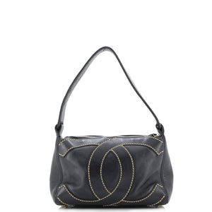 CC Stitch Shoulder Bag Leather Small
