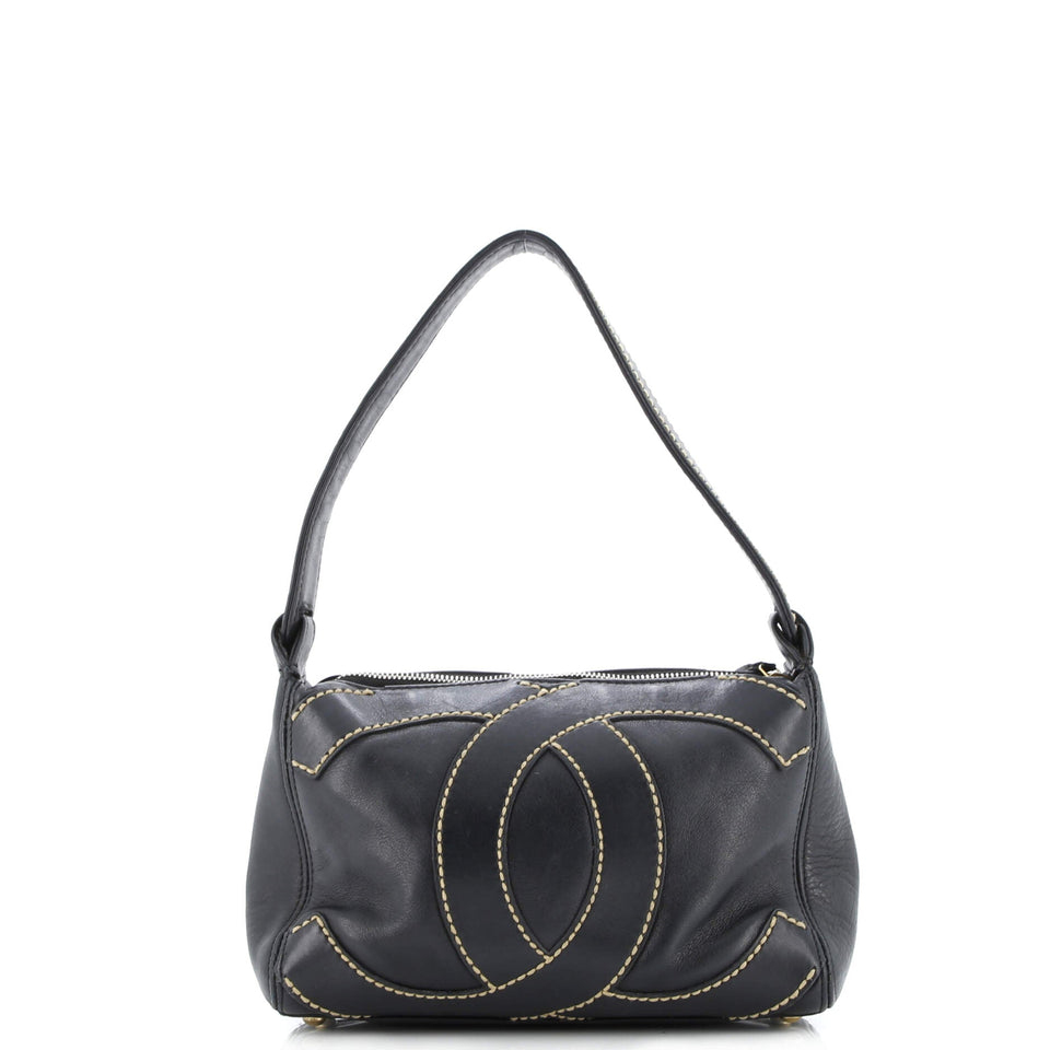 CC Stitch Shoulder Bag Leather Small