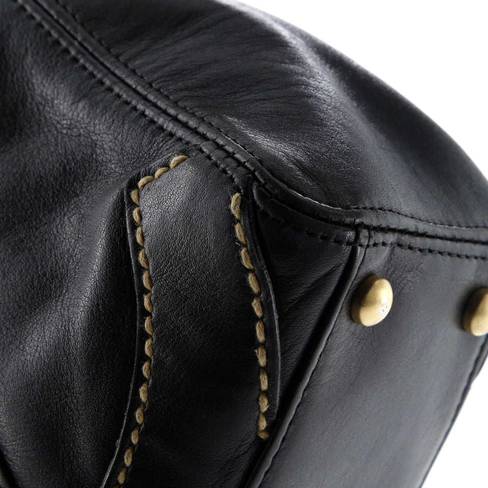 CC Stitch Shoulder Bag Leather Small