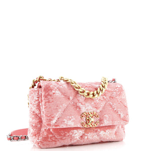 19 Flap Bag Quilted Sequins Medium
