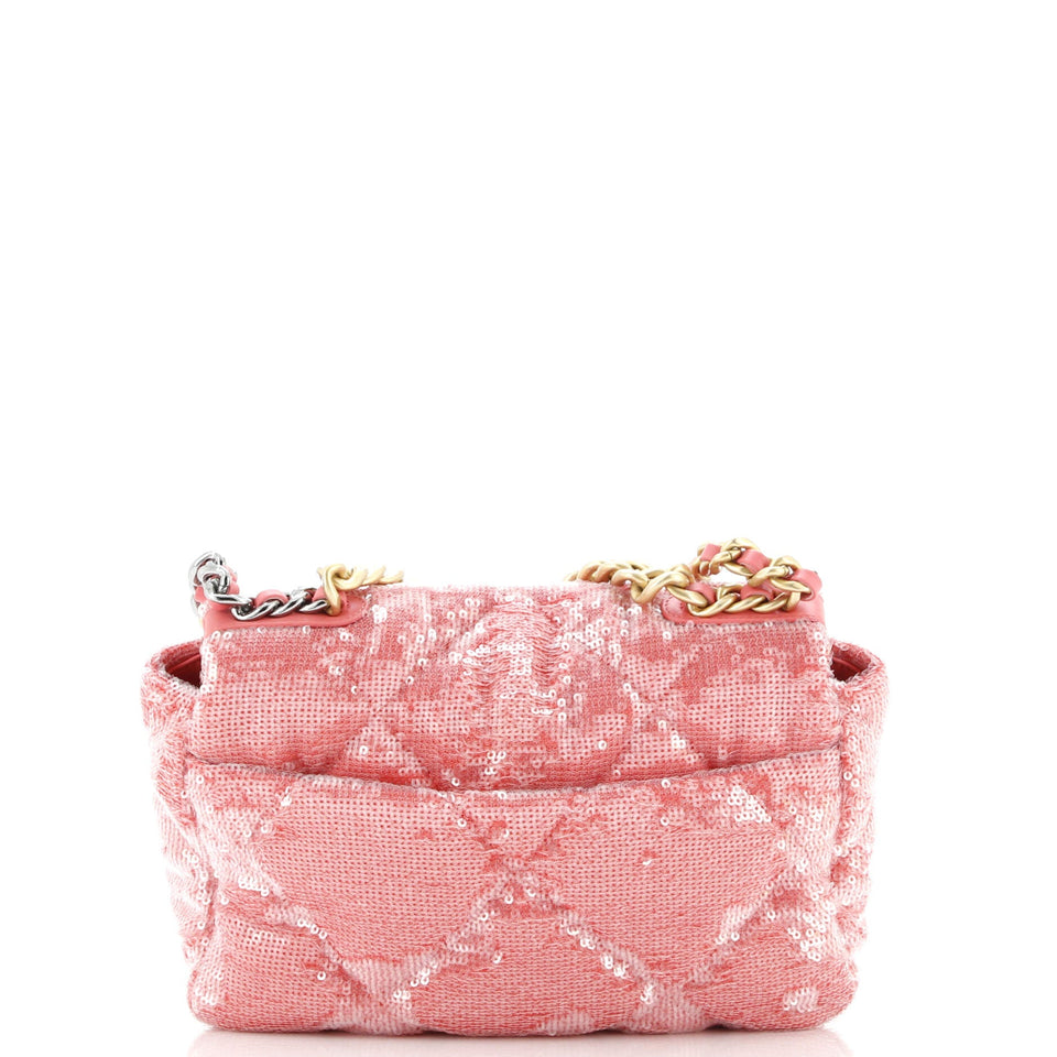 19 Flap Bag Quilted Sequins Medium