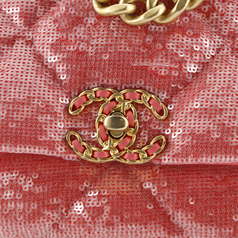 19 Flap Bag Quilted Sequins Medium