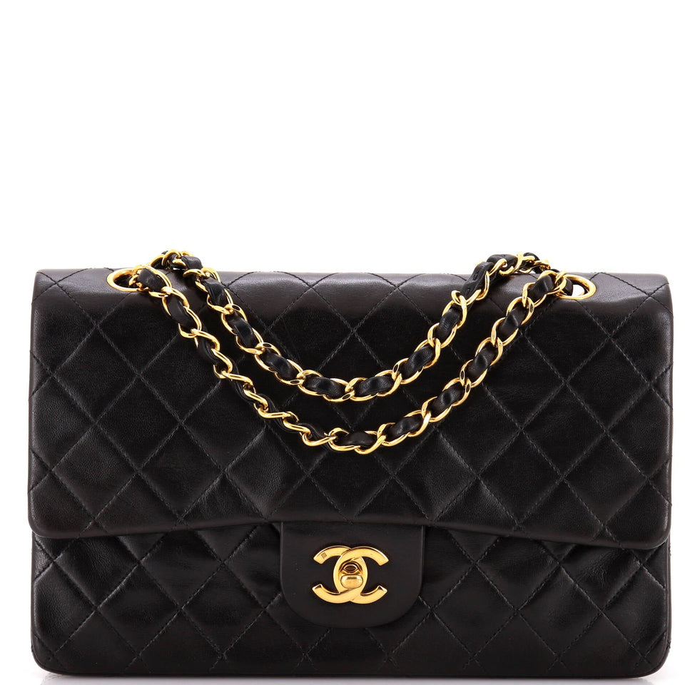 Vintage Classic Double Flap Bag Quilted Lambskin Medium