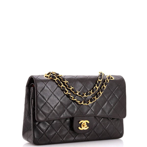 Vintage Classic Double Flap Bag Quilted Lambskin Medium