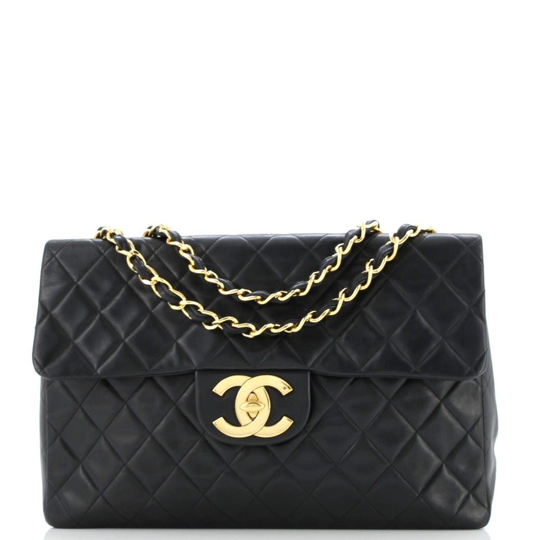 Vintage Classic Single Flap Bag Quilted Lambskin Maxi