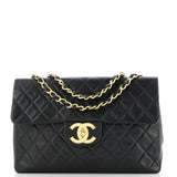 Vintage Classic Single Flap Bag Quilted Lambskin Maxi