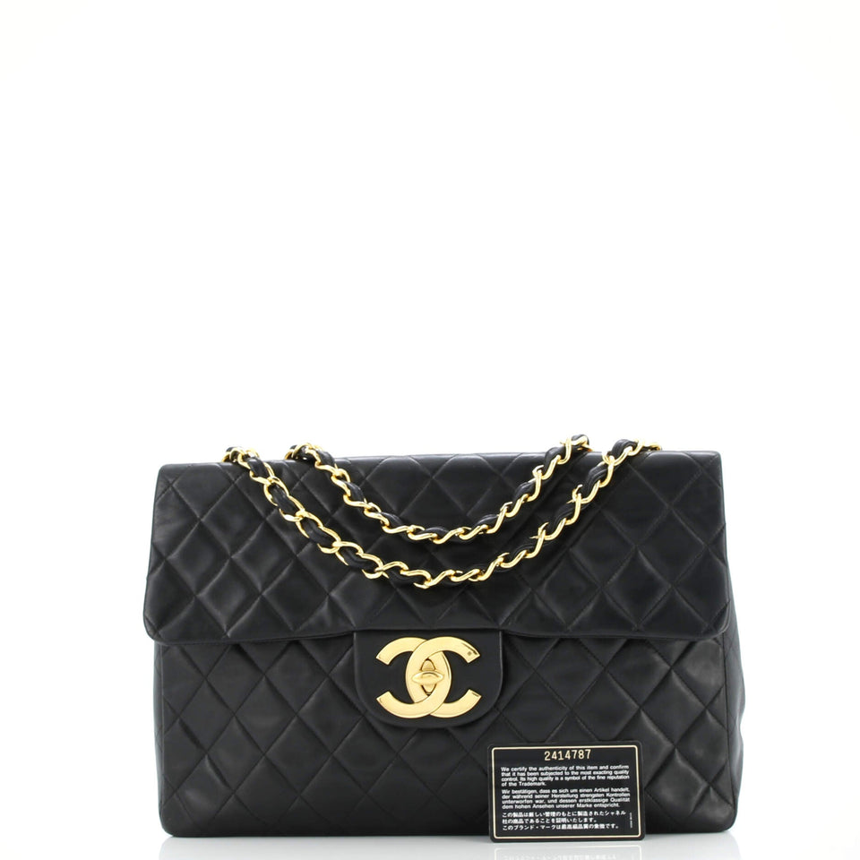 Vintage Classic Single Flap Bag Quilted Lambskin Maxi