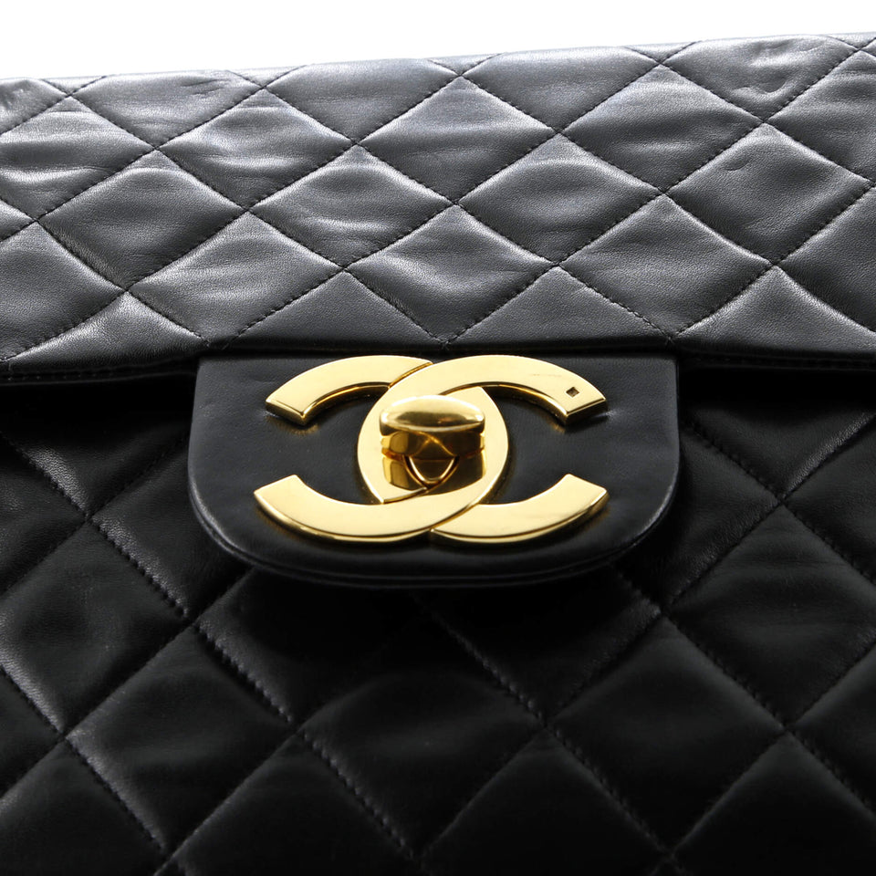 Vintage Classic Single Flap Bag Quilted Lambskin Maxi