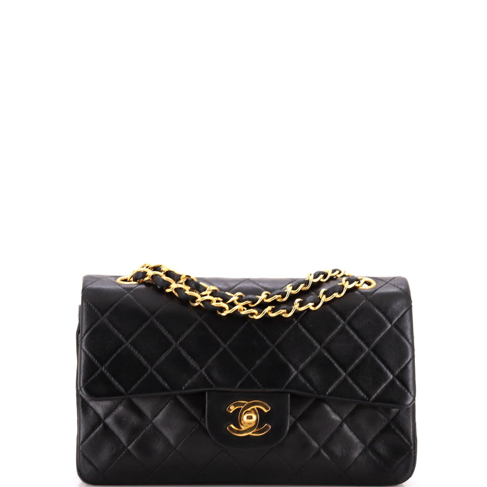 Vintage Classic Double Flap Bag Quilted Lambskin Small