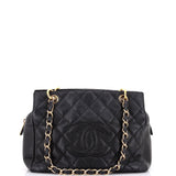 Petite Timeless Tote Quilted Caviar