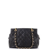 Petite Timeless Tote Quilted Caviar