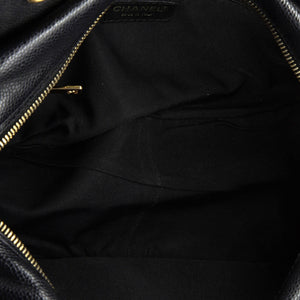 Petite Timeless Tote Quilted Caviar