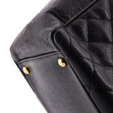 Petite Timeless Tote Quilted Caviar