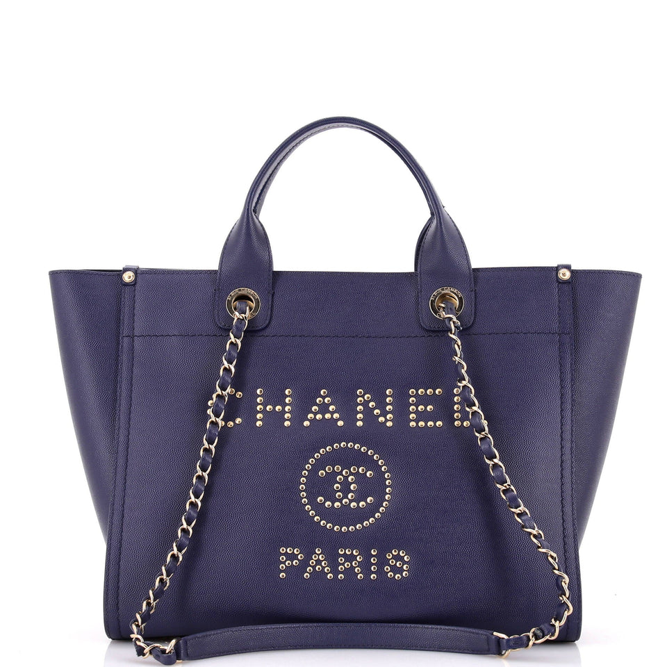 Deauville Tote Studded Caviar Small