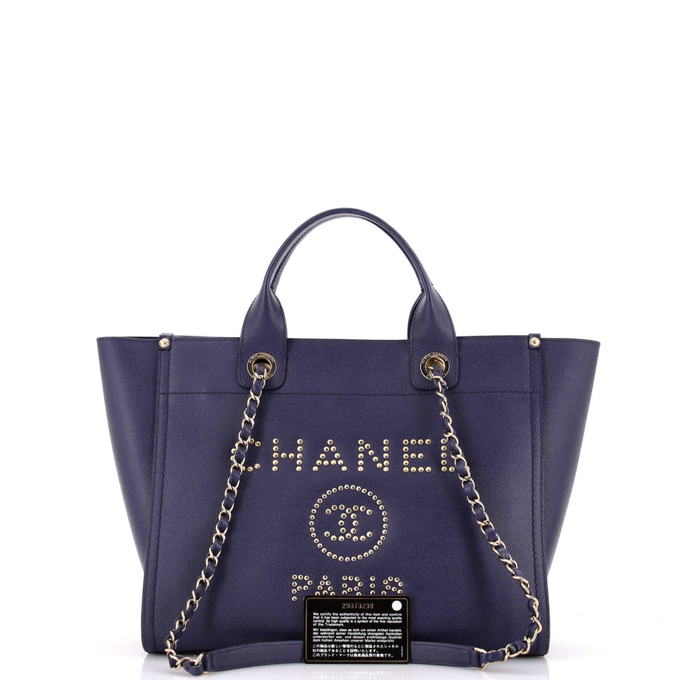 Deauville Tote Studded Caviar Small