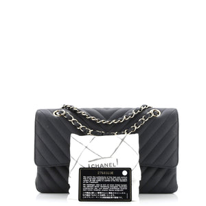 Classic Double Flap Bag Chevron Caviar Medium