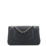 Classic Double Flap Bag Chevron Caviar Medium