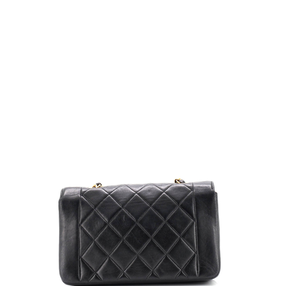 Vintage Diana Flap Bag Quilted Lambskin Small