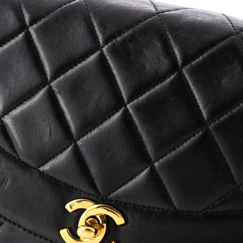 Vintage Diana Flap Bag Quilted Lambskin Small