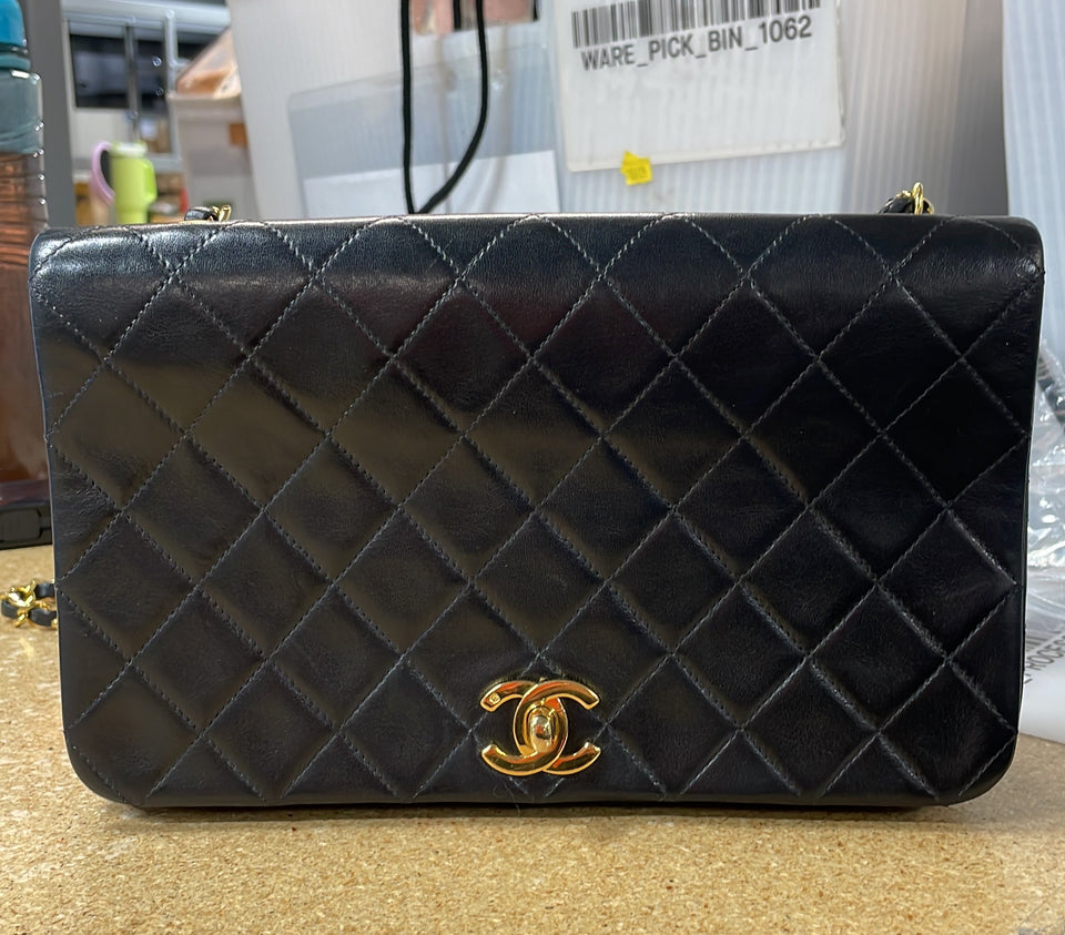 Vintage Diana Flap Bag Quilted Lambskin Small