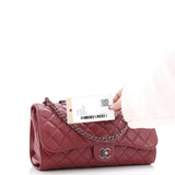 Supermarket Drawstring Shopping Flap Bag Quilted Lambskin Jumbo
