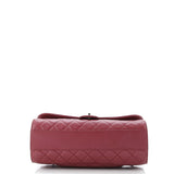 Supermarket Drawstring Shopping Flap Bag Quilted Lambskin Jumbo