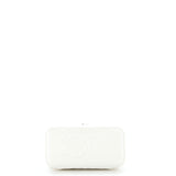 Crystal Logo CC Top Handle Vanity Case with Chain Quilted Lambskin Small
