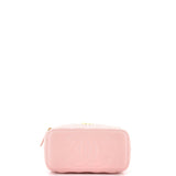 Sweet Camellia Vanity Case with Chain Quilted Lambskin Small