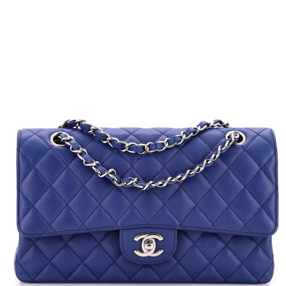 Classic Double Flap Bag Quilted Caviar Medium