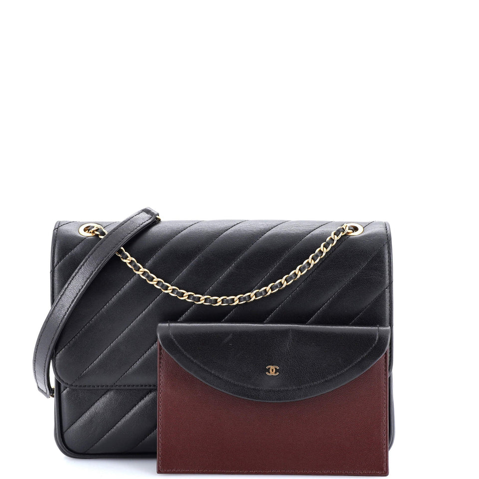 Paris-Salzburg Coco Vintage Flap Bag Diagonal Quilted Lambskin Jumbo