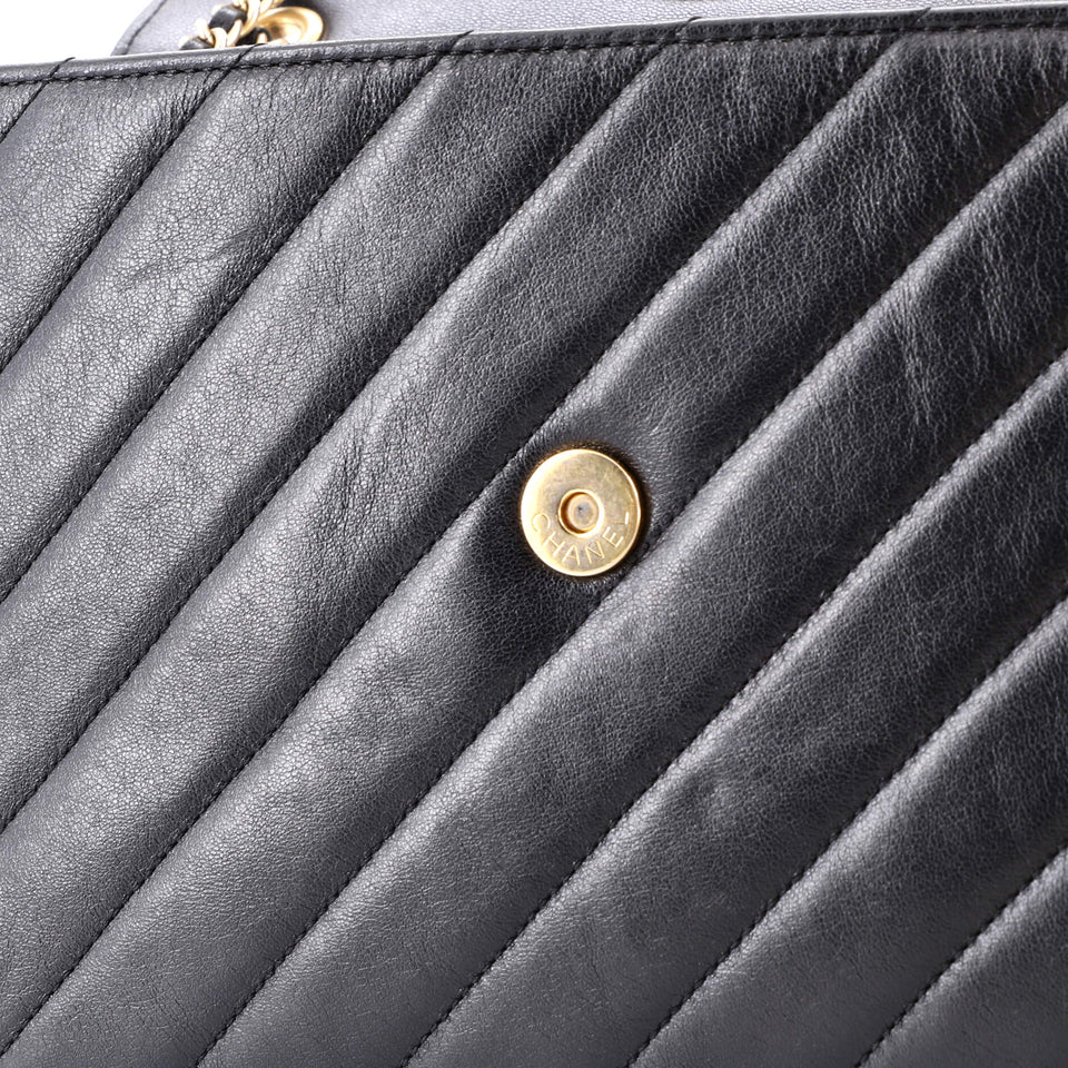 Paris-Salzburg Coco Vintage Flap Bag Diagonal Quilted Lambskin Jumbo