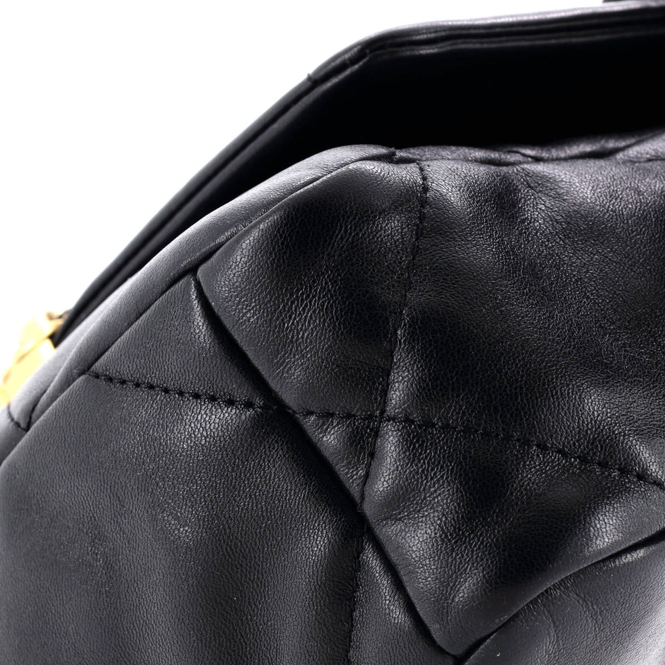 19 Flap Bag Quilted Leather Medium