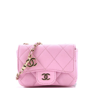 Classic Flap Chain Belt Bag Quilted Caviar Mini