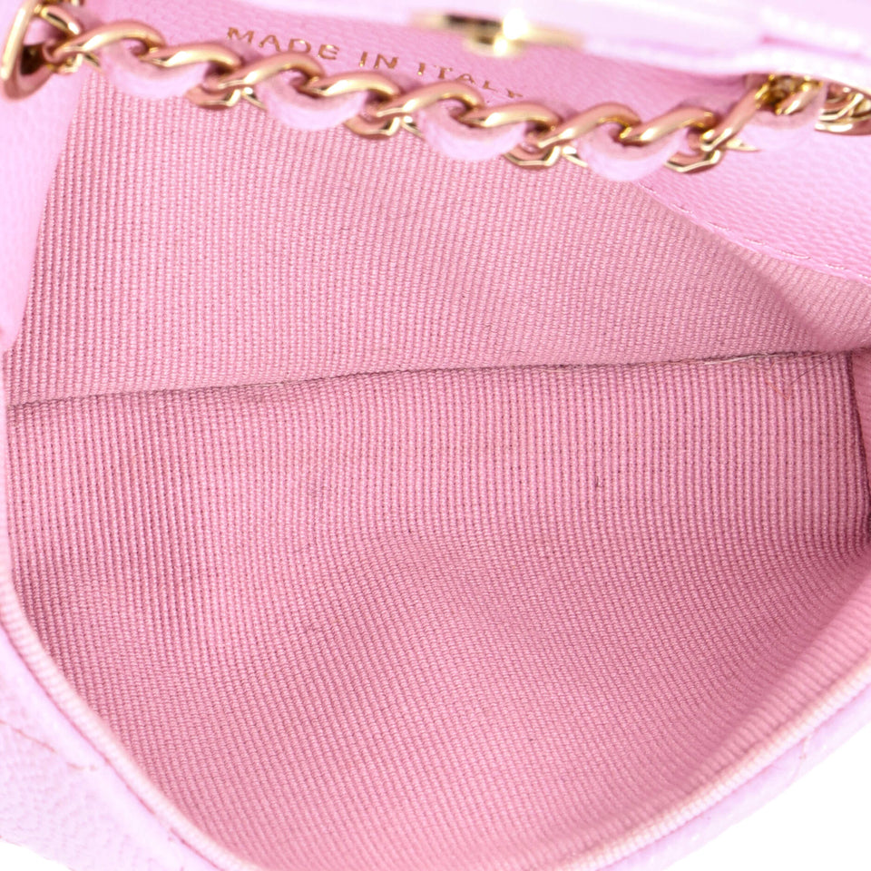 Classic Flap Chain Belt Bag Quilted Caviar Mini
