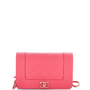 Mademoiselle Vintage Wallet on Chain Quilted Caviar