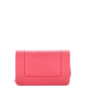 Mademoiselle Vintage Wallet on Chain Quilted Caviar