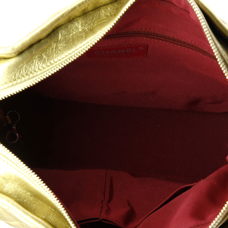 Gabrielle Hobo Quilted Metallic Aged Calfskin Medium