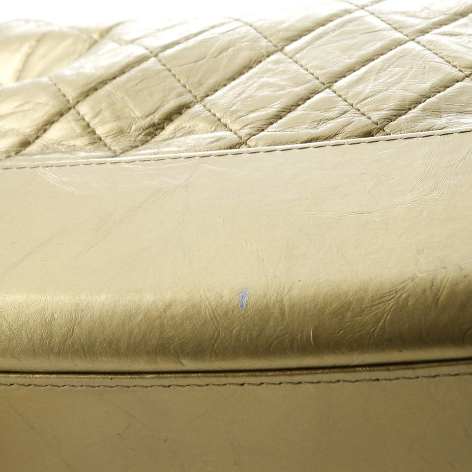 Gabrielle Hobo Quilted Metallic Aged Calfskin Medium