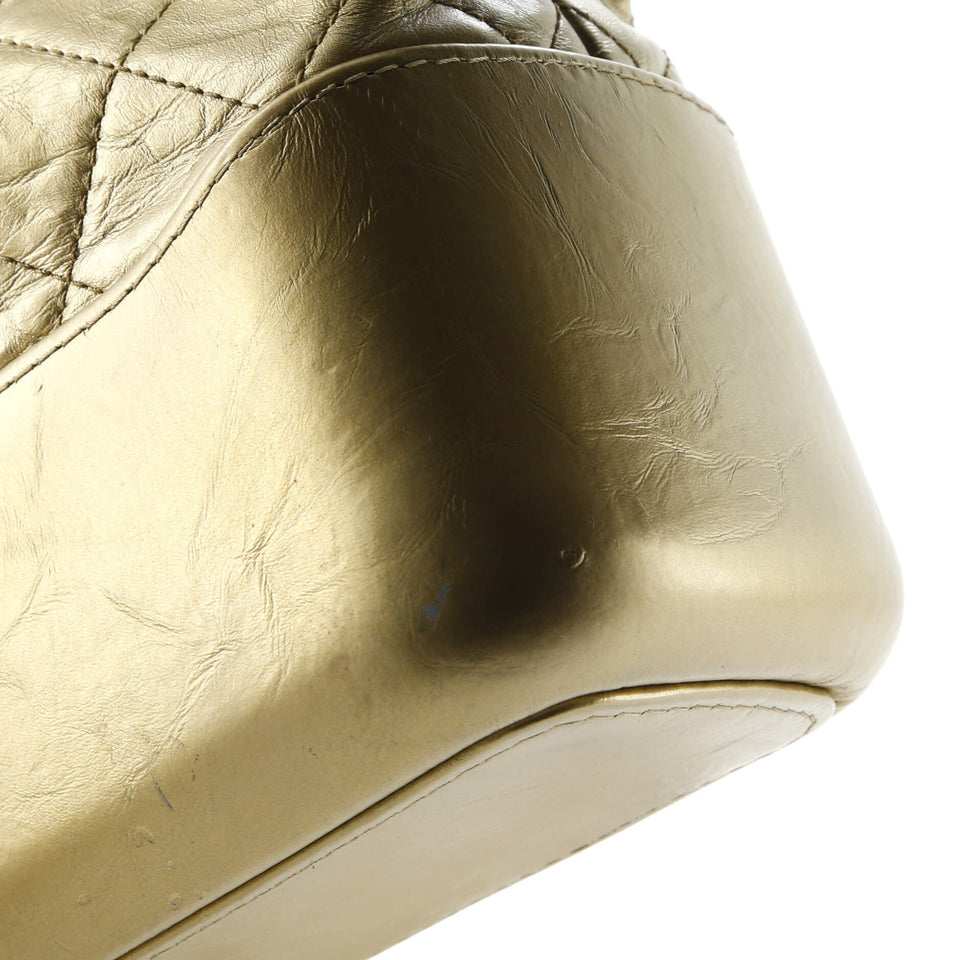Gabrielle Hobo Quilted Metallic Aged Calfskin Medium