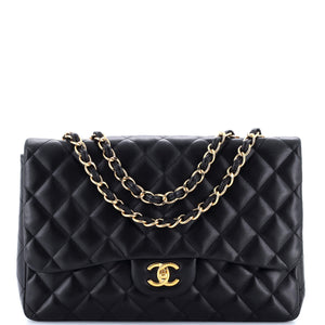 Classic Single Flap Bag Quilted Lambskin Jumbo