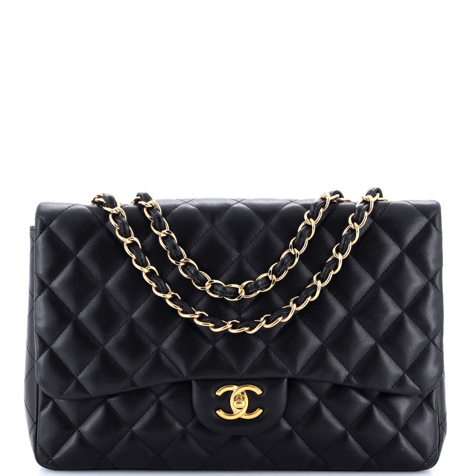 Classic Single Flap Bag Quilted Lambskin Jumbo