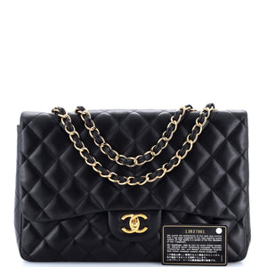 Classic Single Flap Bag Quilted Lambskin Jumbo