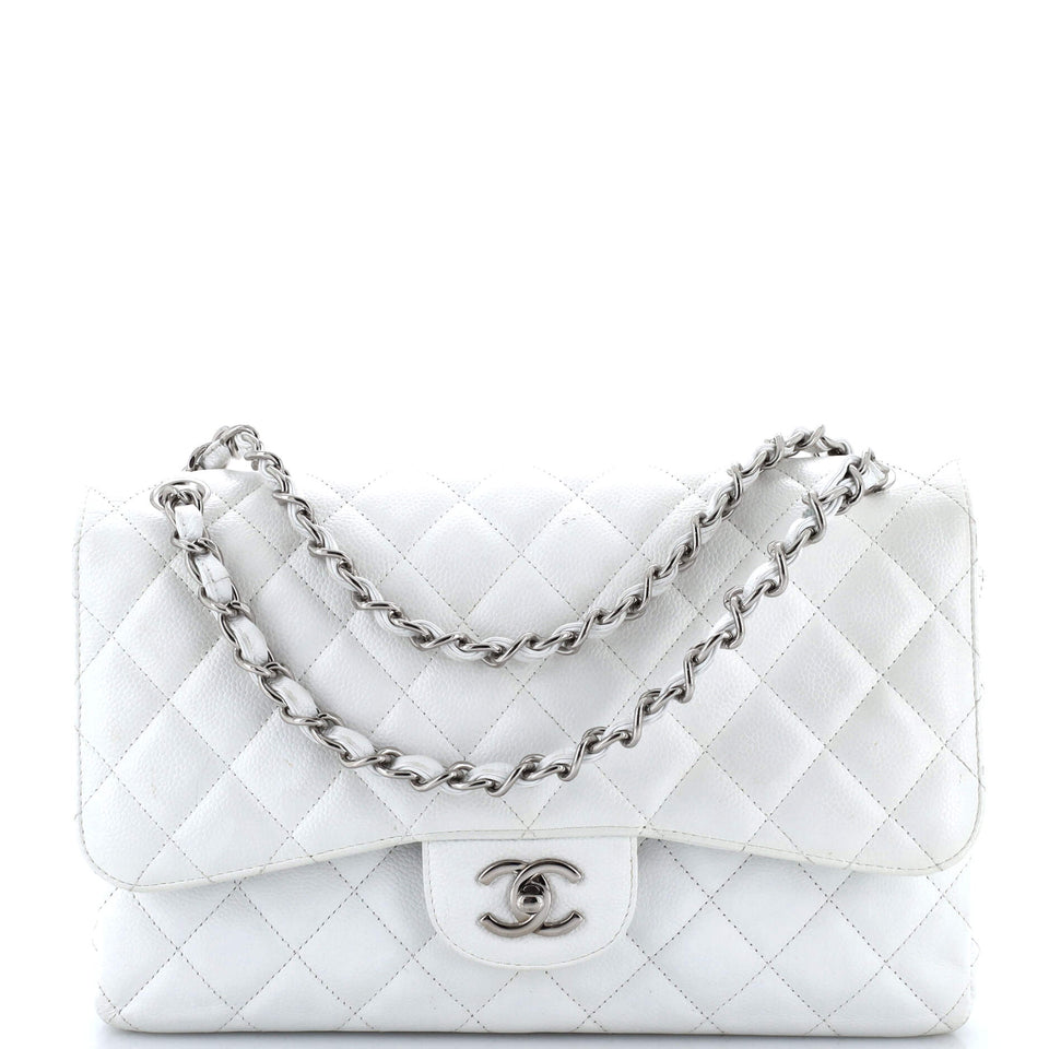 Classic Double Flap Bag Quilted Caviar Jumbo