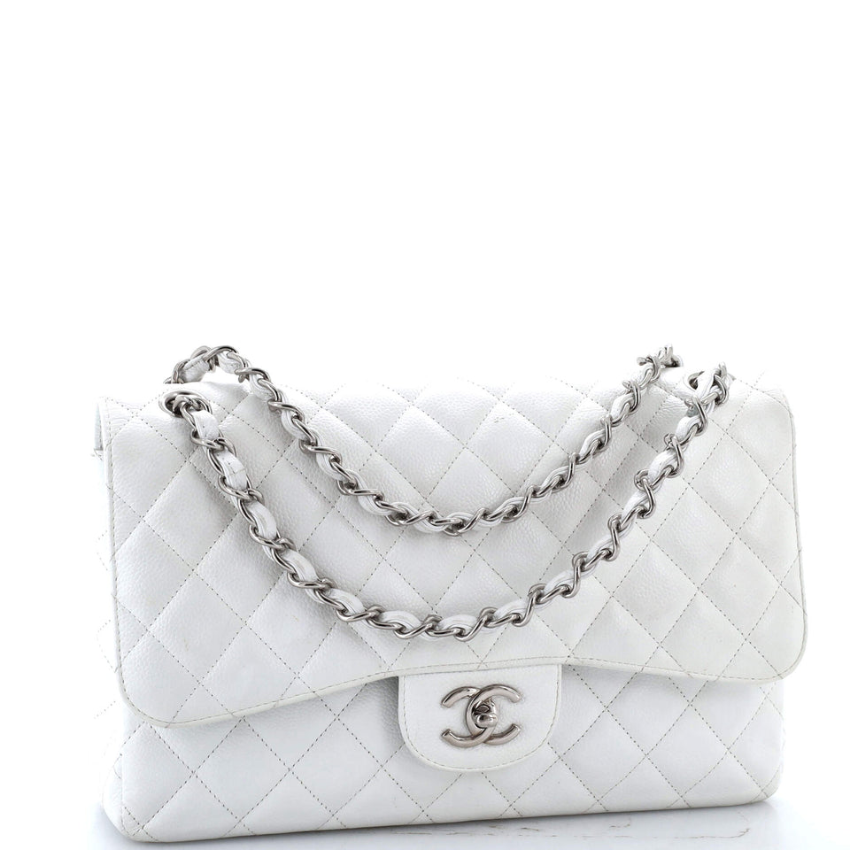 Classic Double Flap Bag Quilted Caviar Jumbo