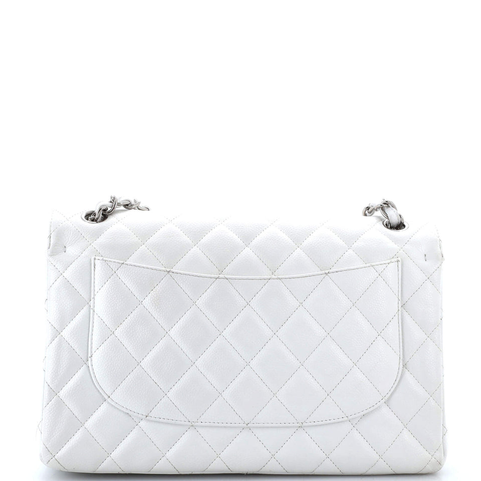 Classic Double Flap Bag Quilted Caviar Jumbo