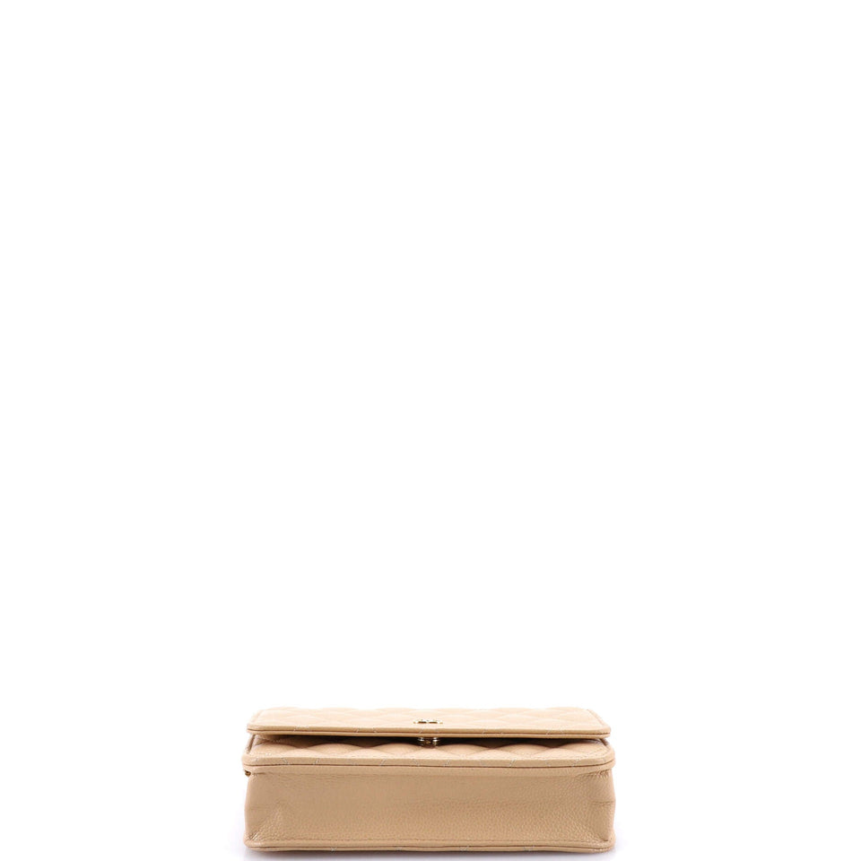 Wallet on Chain Quilted Caviar