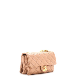 All Slide Long Flap Bag Quilted Lambskin Small