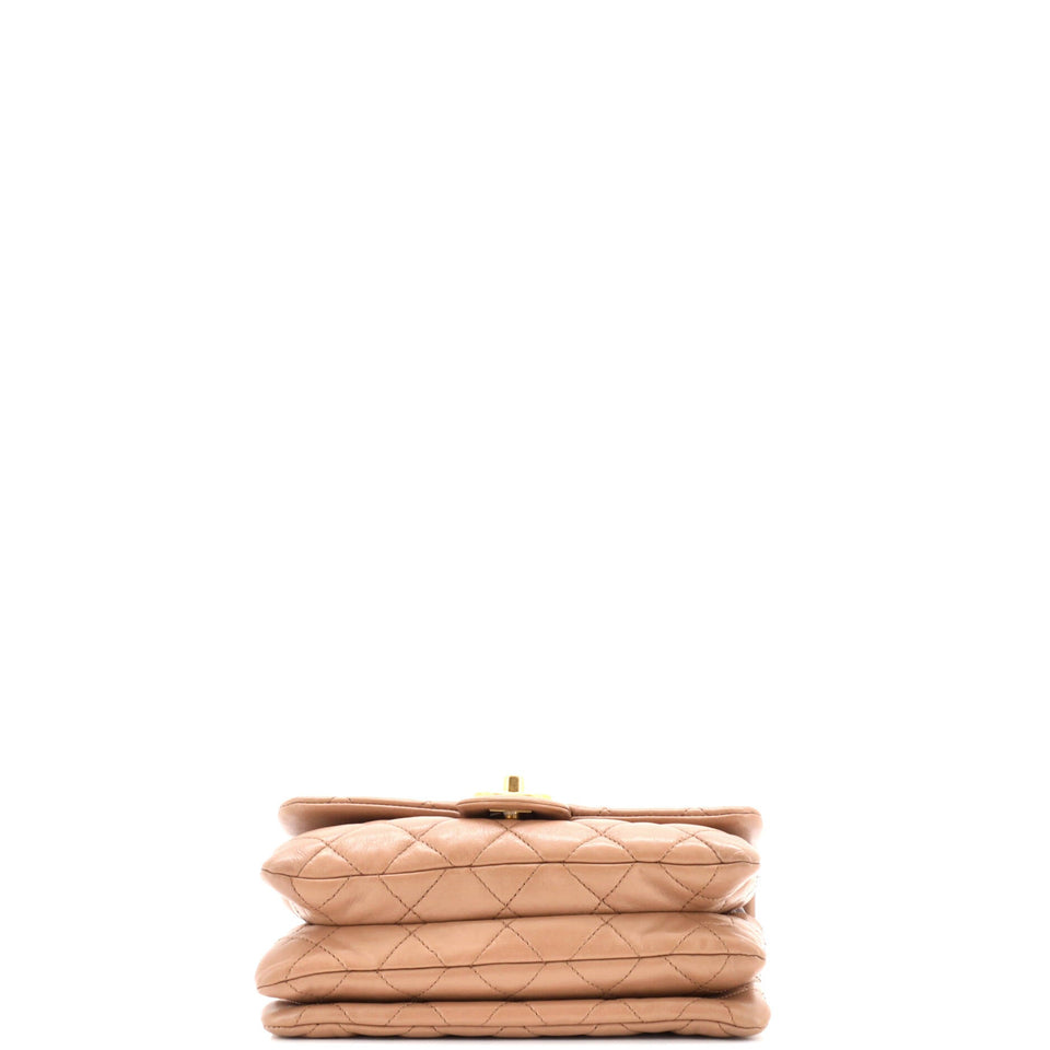 All Slide Long Flap Bag Quilted Lambskin Small